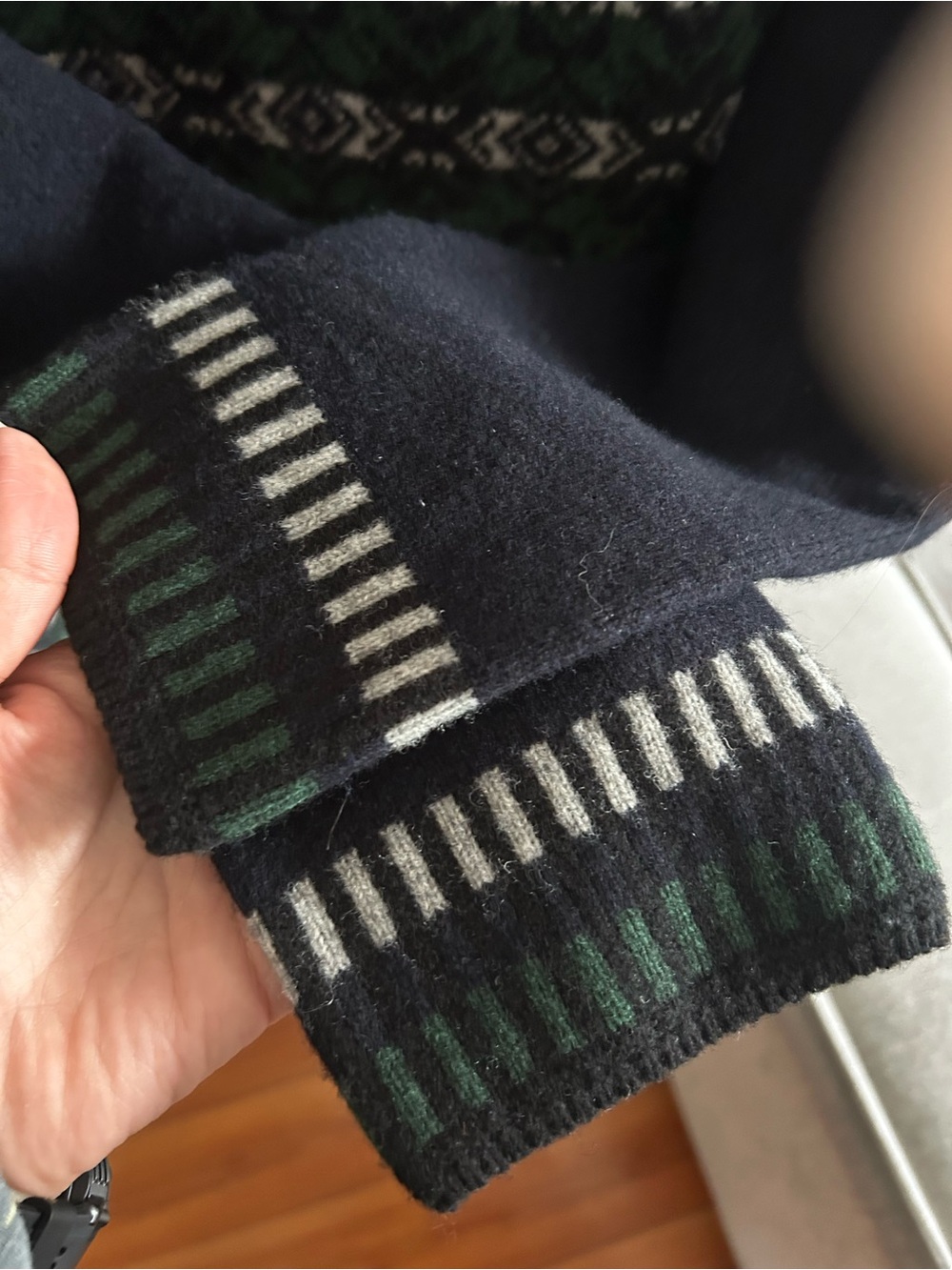 JW Anderson x Uniqlo Sweater Womens L Turtleneck Wool Fisherman Fair Isle - Picture 10 of 11